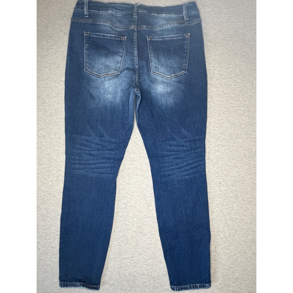 KanCan for Maurices Mid Rise Skinny Jeans Dark Wash Distressed Size 18 116527 - Picture 3 of 8
